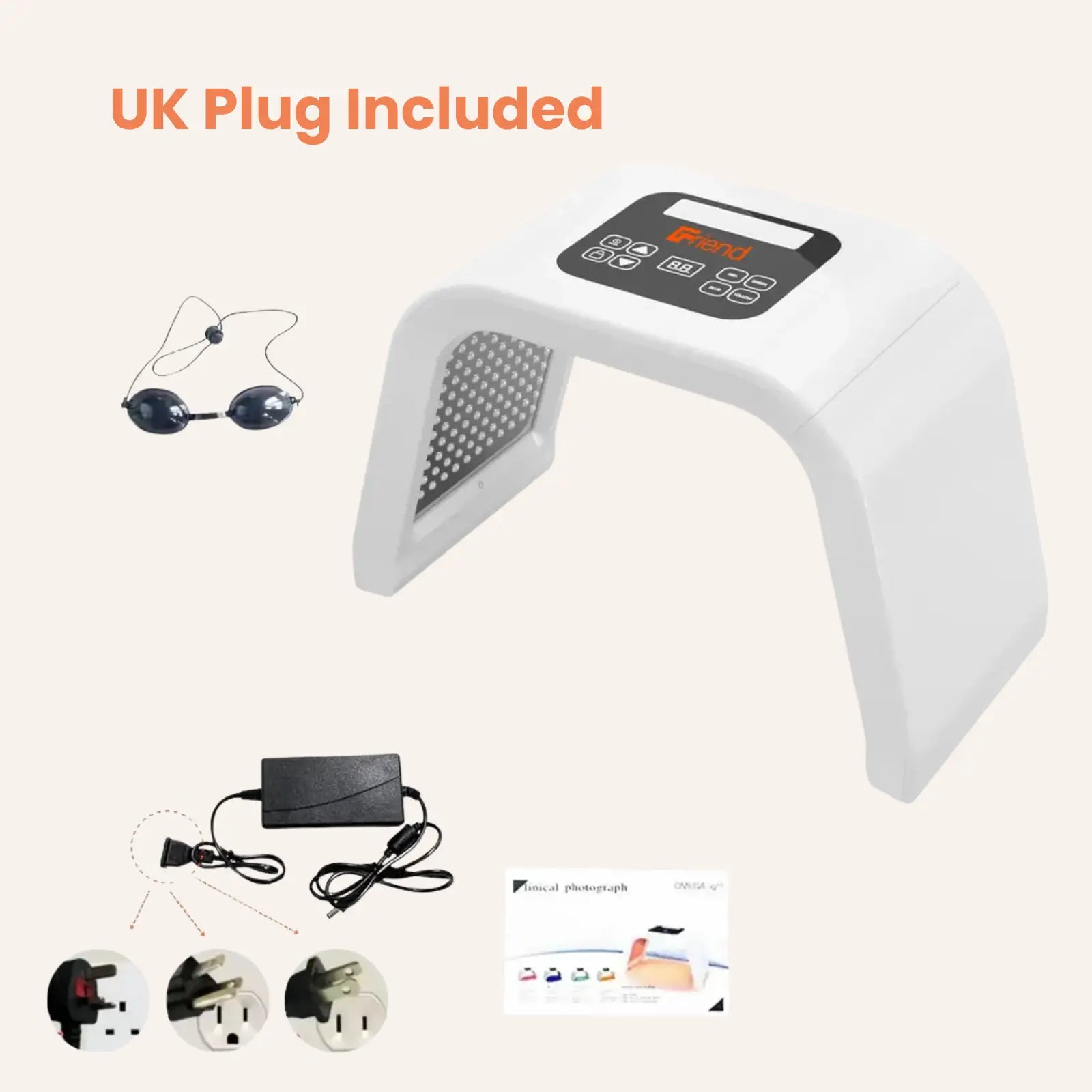 FriendRedLight 7-Wavelength LED Light Therapy Dome